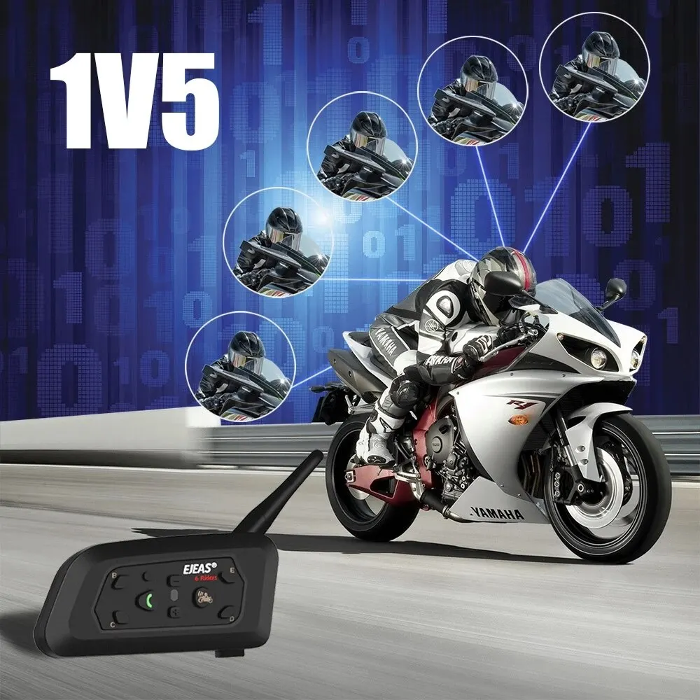 Headset+1200m komunikues intertel për kaskë motoçiklete